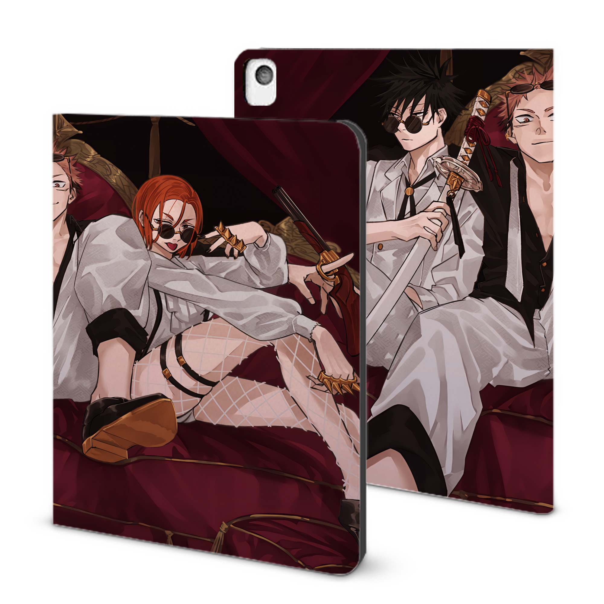 （画像用） 呪術廻戦 Jujutsu Kaisen IPadケース ペンホルダー付き ブックスタイルデザイン